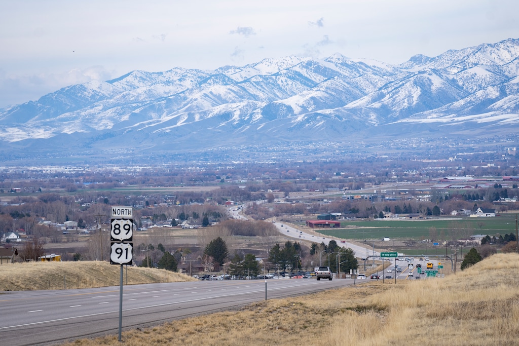 (Rick Egan | The Salt Lake Tribune) Cache Valley from U.S. Highway 89, at the mouth of Sardine Canyon. Cache County is working to preserve its open space, in part through paying private landowners for their development rights.
