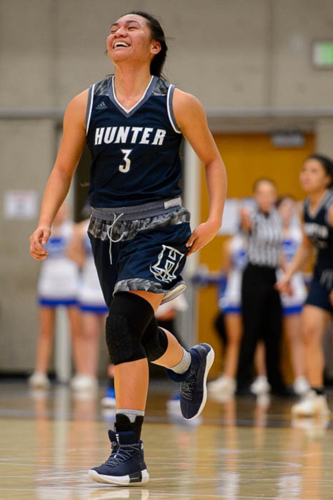 (Trent Nelson | The Salt Lake Tribune)  Hunter's Nevaeh Brown (3) reacts to a missed shot as Hunter faces Fremont in the 6A High School Girls' Basketball Tournament at SLCC in Taylorsville, Tuesday Feb. 20, 2018.