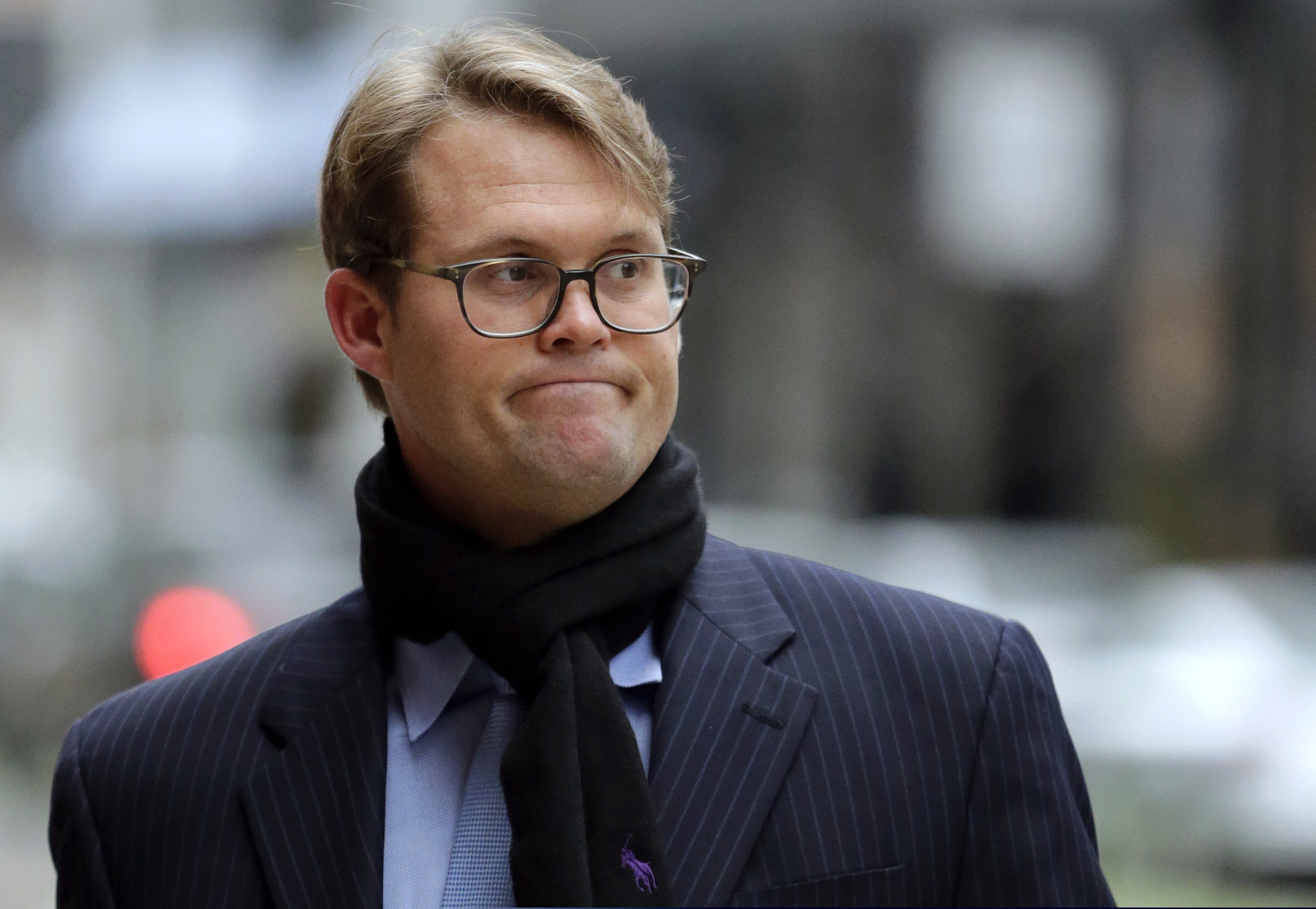 (Charles Krupa | AP Photo) Mark Riddell arrives at federal court Friday, April 12, 2019, in Boston, where he was scheduled to plead guilty to charges in a nationwide college admissions bribery scandal. Riddell, a former Florida prep school administrator, has pleaded guilty to rigging students’ entrance exam scores in a nationwide college admissions cheating scheme.