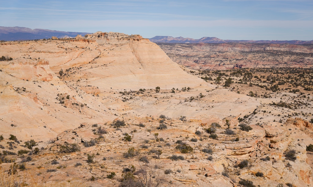 (Bethany Baker  |  The Salt Lake Tribune) Grand Staircase-Escalante National Monument is seen from the Head of the Rocks Overlook near Escalante on Tuesday, Dec. 17, 2024.