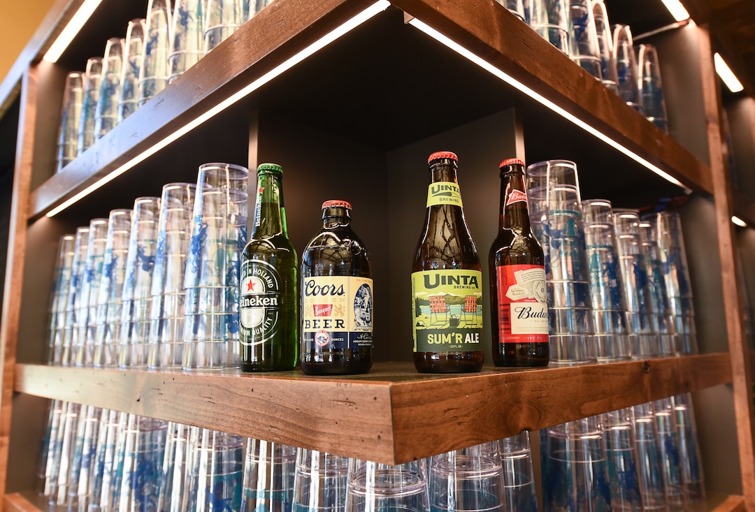(Francisco Kjolseth  |  The Salt Lake Tribune)   Lagoon Amusement Park has opened its Bavarian-style Biergarten south of the wooden roller coaster.