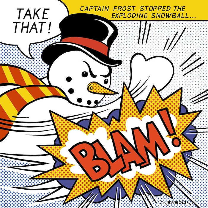 (Courtesy photo) Interior art from Amy and Greg Newbold's newest picture book, “If Picasso Painted a Snowman.”