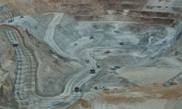 (Courtesy Photo | Utah Museum of Fine Arts) A still from Artist Lucy Raven’s photographic animation video, called China Town, which follows the path of copper ore from an open pit mine in Nevada to China.