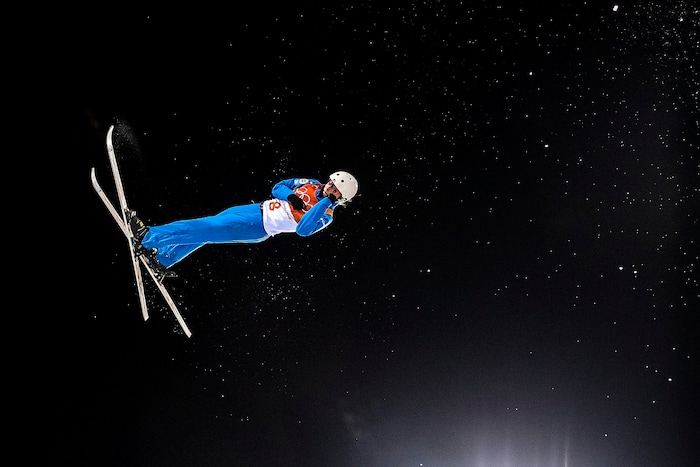 (Chris Detrick  |  The Salt Lake Tribune)  USA’s USA’s Kiley McKinnon competes during the Ladies' Aerials Qualification at Phoenix Park during the Pyeongchang 2018 Winter Olympics Thursday, Feb. 15, 2018. McKinnon's highest score was 87.88, advancing to the finals. 