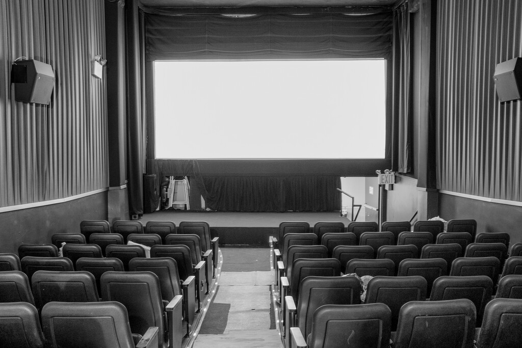 An empty theater at Cinema Village in New York on Feb. 25, 2021. (Devin Oktar Yalkin/The New York Times)