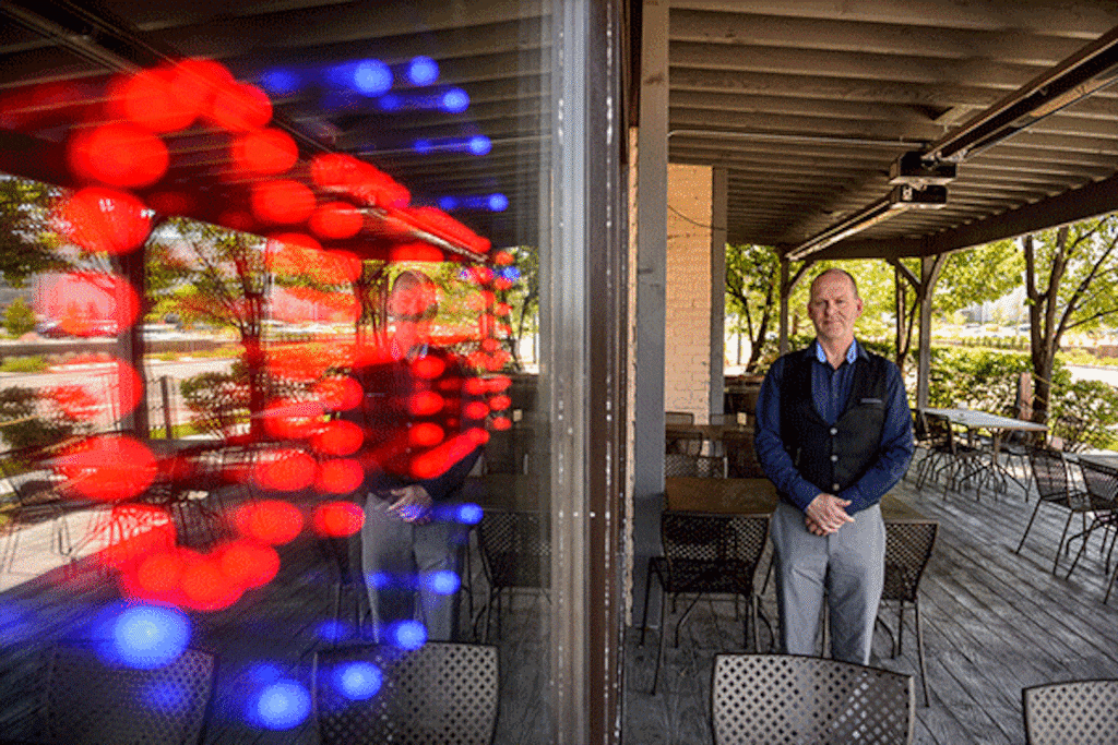 (Trent Nelson  |  The Salt Lake Tribune) Kelly Howard, owner of Prohibition, in the bar's patio in Murray on Friday, July 31, 2020.