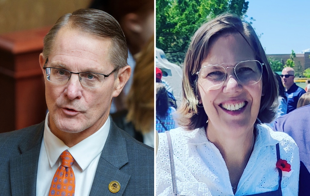 (The Salt Lake Tribune; Dean campaign) Ken Ivory, left, and Lisa Dean, candidates for the GOP nomination for House District 39.