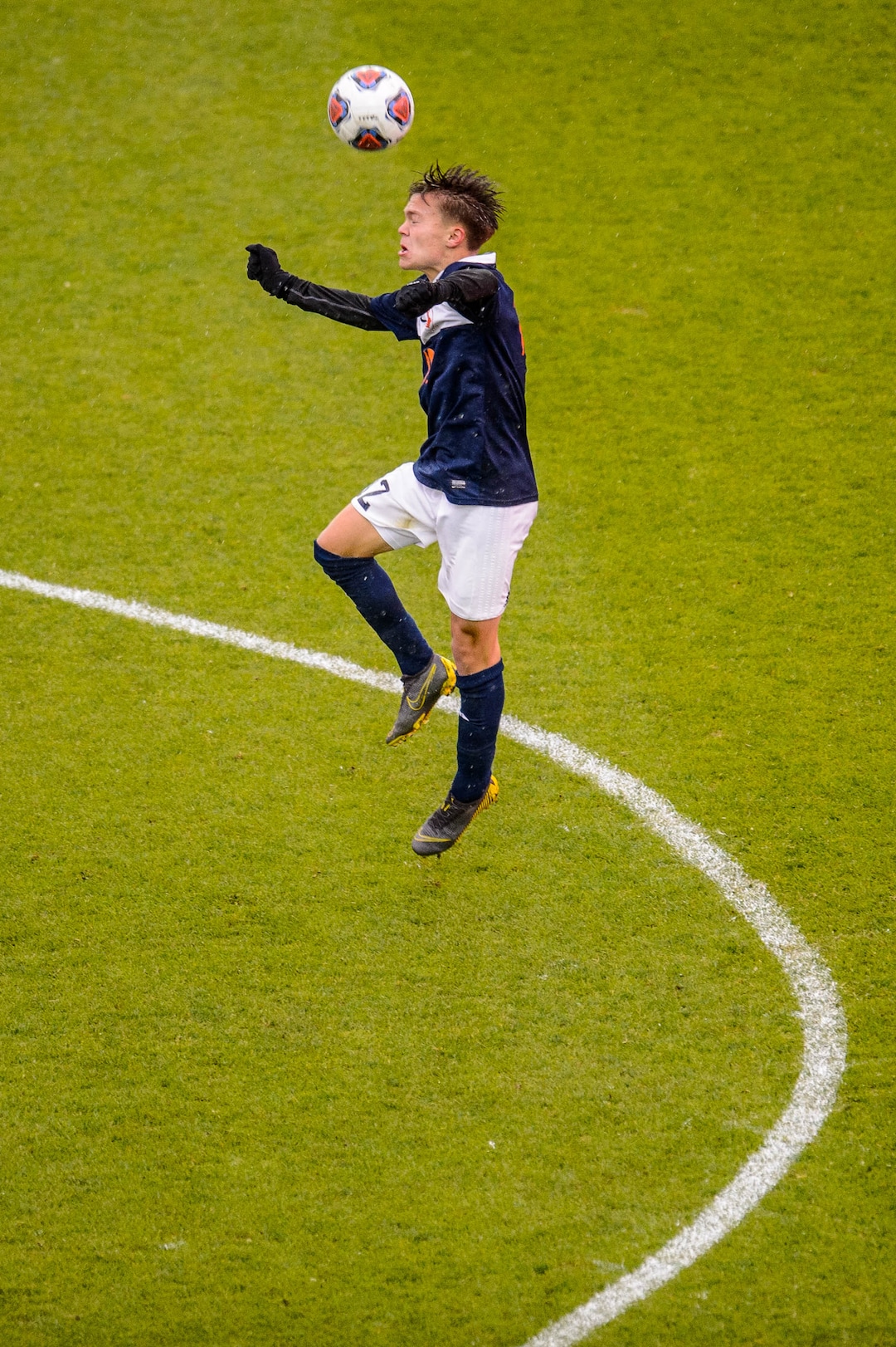 (Trent Nelson  |  The Salt Lake Tribune)  Brighton's Cameron Neeley (12) as Brighton defeats Olympus High School 3-2 in overtime in the 5A boys state championship game at Rio Tinto Stadium in Sandy, Thursday May 23, 2019.