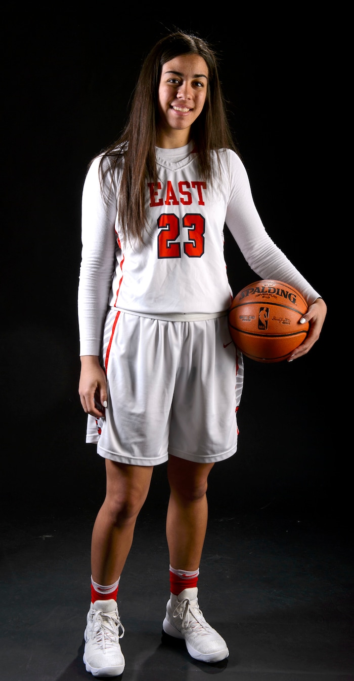 (Steve Griffin  |  The Salt Lake Tribune)  Prep basketball Liana Kaitu'u, East, in the Salt Lake Tribune studio in Salt Lake City Tuesday April 10, 2018.