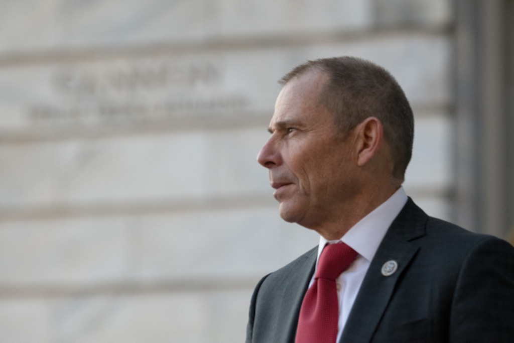 (Noel St. John  |  Special to the Tribune)  John Curtis stands outside the Cannon House Office Building in Washington, D.C., before being sworn into the United States Congress on Monday, Nov. 13, 2017.