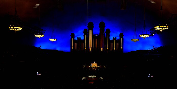 (Trent Nelson | The Salt Lake Tribune)  President Russell M. Nelson speaks at funeral services for Elder Robert D. Hales at the Salt Lake Tabernacle in Salt Lake City Friday October 6, 2017.