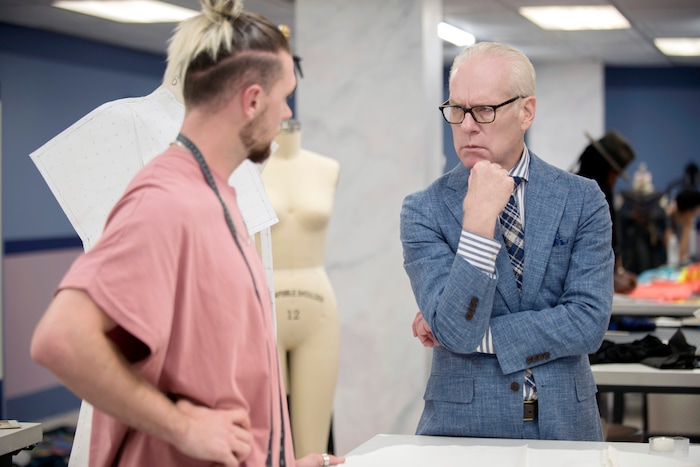 (Photo courtesy of Barbara Nitke/Lifetime) Murray native Brandon Kee and mentor Tim Gunn in Season 16 of “Project Runway.