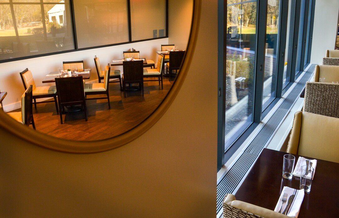 (Leah Hogsten  |  The Salt Lake Tribune)  The dining room at Thistle & Thyme restaurant, located inside Salt Lake City Marriott University Park Hotel.