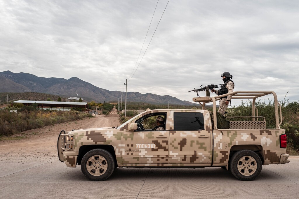 (Trent Nelson  | Tribune file photo) A military patrol prior to the the funeral for Dawna Langford and two of her children, Trevor and Rogan, in La Mora, Sonora on Thursday, Nov. 7, 2019.