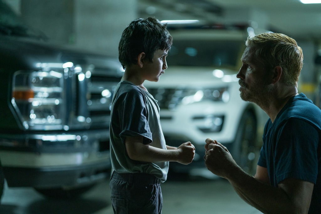 (Angel Studios) Lucás Ávila and Jim Caviezel in “Sound of Freedom.”