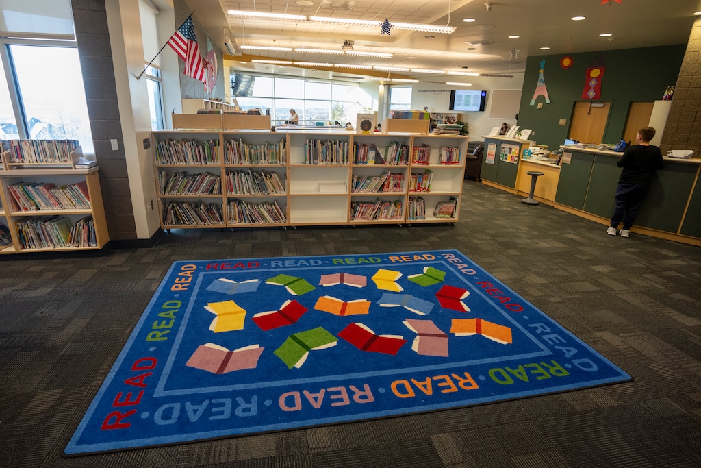 (Rick Egan | The Salt Lake Tribune)  The Media Center at Fox Hollow Elementary School, on Tuesday, Jan 7, 2025.