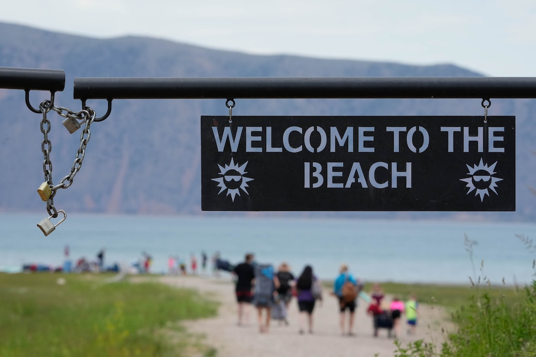 (Francisco Kjolseth | The Salt Lake Tribune) People recreate in the clear blue waters of Bear Lake on Thursday, June 30, 2022. A new study is out showing the economic contributions of Bear Lake, underscoring the need to keep the lake healthy.