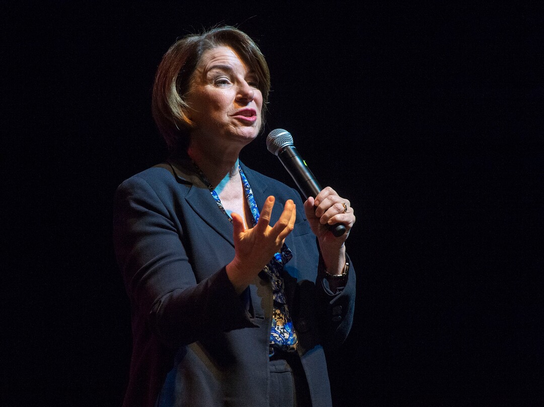 (Rick Egan  |  The Salt Lake Tribune) Amy Klobuchar speaks at a campaign rally in Salt Lake City on Monday March 2, 2020. She dropped out of the presidential race shortly after the event.
