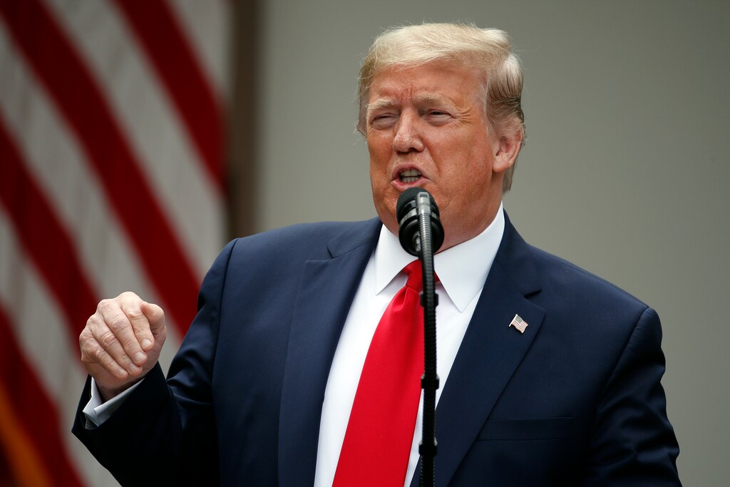 (Alex Brandon | AP) President Donald Trump speaks in the Rose Garden of the White House, Friday, May 29, 2020, in Washington.