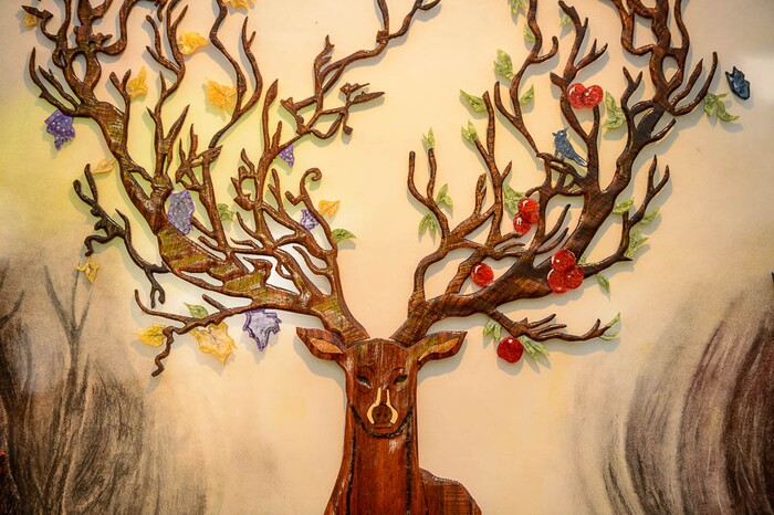 (Trent Nelson | The Salt Lake Tribune)A detail from Arash Rahimi's "Soul of Life" at the Utah Arts Festival in Salt Lake City, Thursday June 21, 2018.