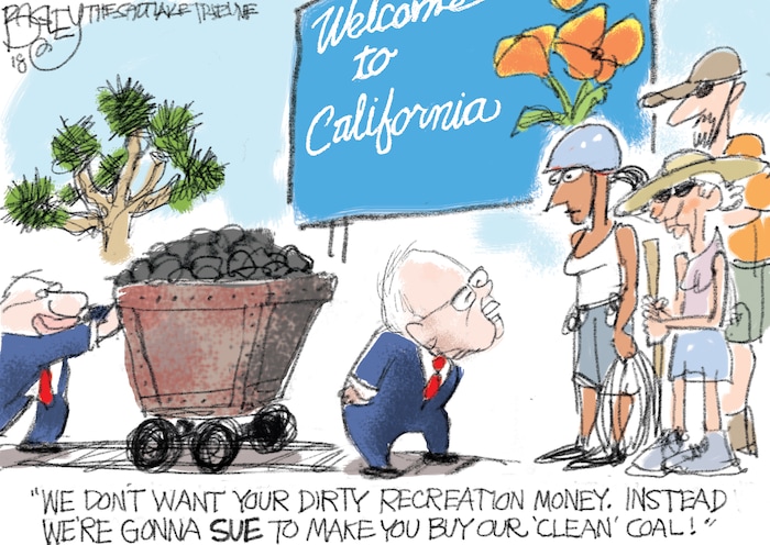 This Pat Bagley cartoon, titled “Utah Priorities” appears in The Salt Lake Tribune on Sunday, Feb. 18, 2018.