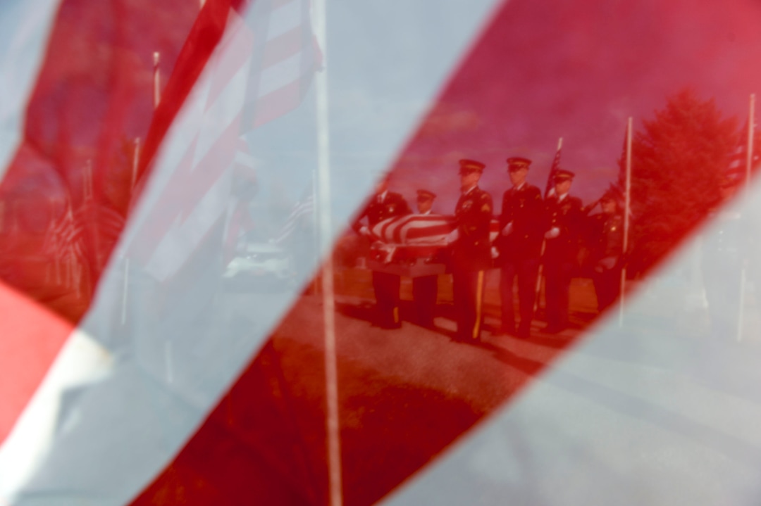(Leah Hogsten  |  The Salt Lake Tribune)  World War II airman Max W. Lower is buried with full military honors and a military aircraft flyover on Saturday, November 23, 2019, the Lewiston City Cemetery, 77 years after he was deployed overseas. Lower, a radio operator on a B-24 Liberator bomber, was killed when the plane was shot down Aug. 1, 1943, over Ploiesti, Romania. The Lewiston native was 23.