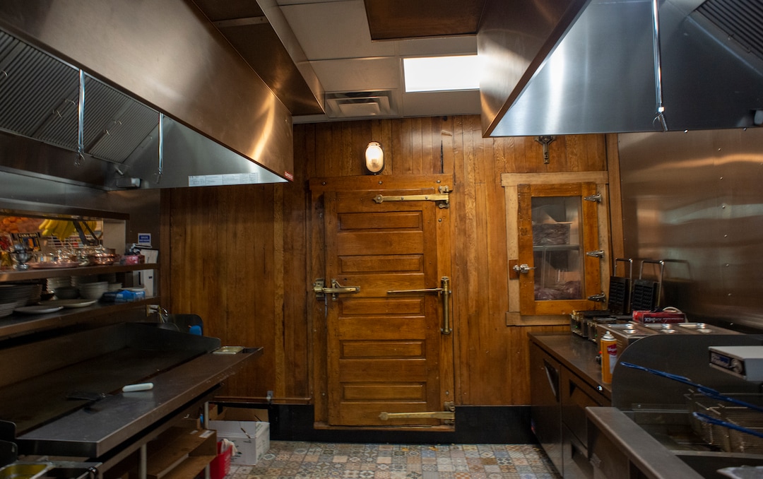 (Rick Egan  |  The Salt Lake Tribune)  The antique icebox was removed from Salt Lake City's Lamb's Grill and reassembled in Tru Religion Pancake & Steakhouse, which opened recently in Orem, Friday, Dec. 28, 2018.