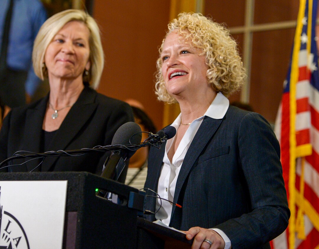Leah Hogsten  |  The Salt Lake Tribune  Salt Lake City Mayor Jackie Biskupski announced Monday she will not seek re-election with her spouse Betty Iverson by her side and staff backing her. "In making this decision I weighed three things," she said in her statement. "My responsibility to my family, something I have fought to legally have for most of my personal and professional life. My duty to the people of Salt Lake City and to the office I hold. And, my desire to be a candidate for mayor." Biskupski, who was elected in 2015, had announced on Feb. 9 she was seeking re-election.