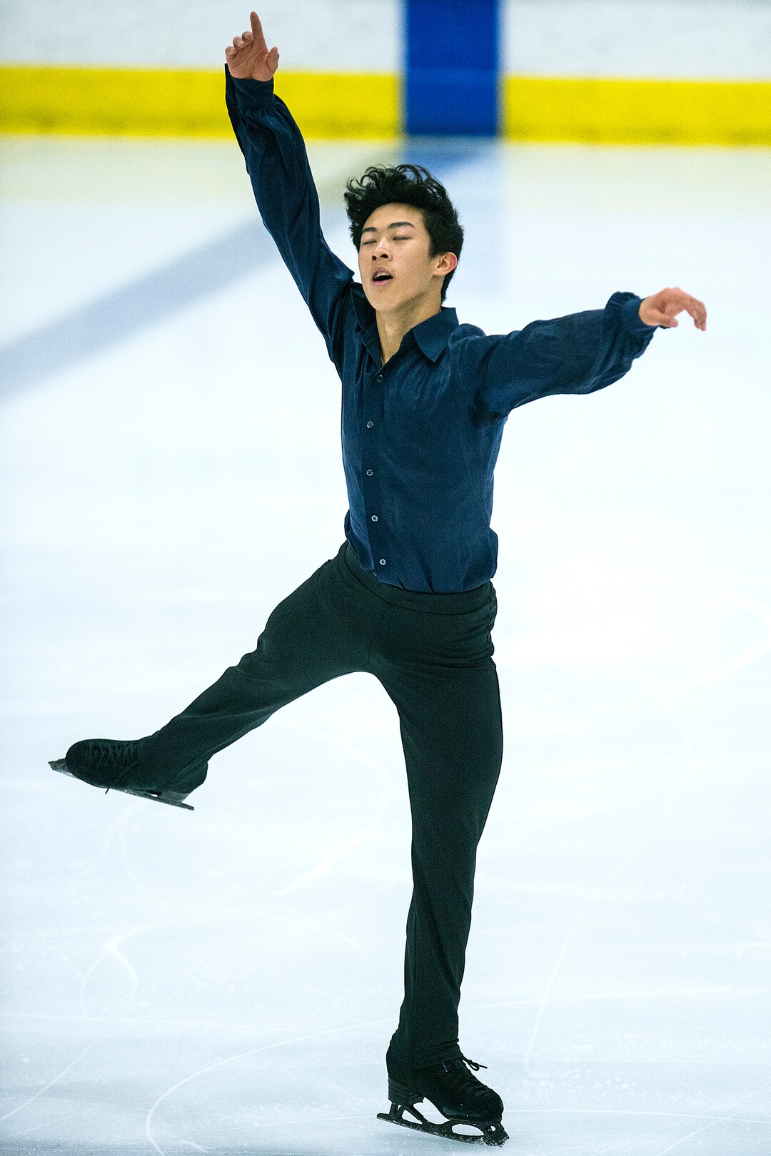 (Chris Detrick  |  The Salt Lake Tribune)   Nathan Chen competes in the Men's Free Skate during the U.S. International Figure Skating Classic at the Salt Lake City Sports Complex Friday, September 15, 2017. 