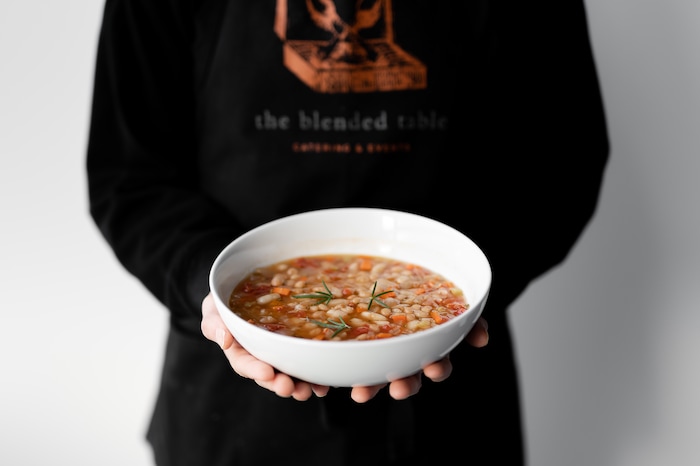 (Elisha Braithwaite Photography | The Blended Table) The Blended Table offers a variety of frozen soups for pickup, including a rosemary cannellini soup.