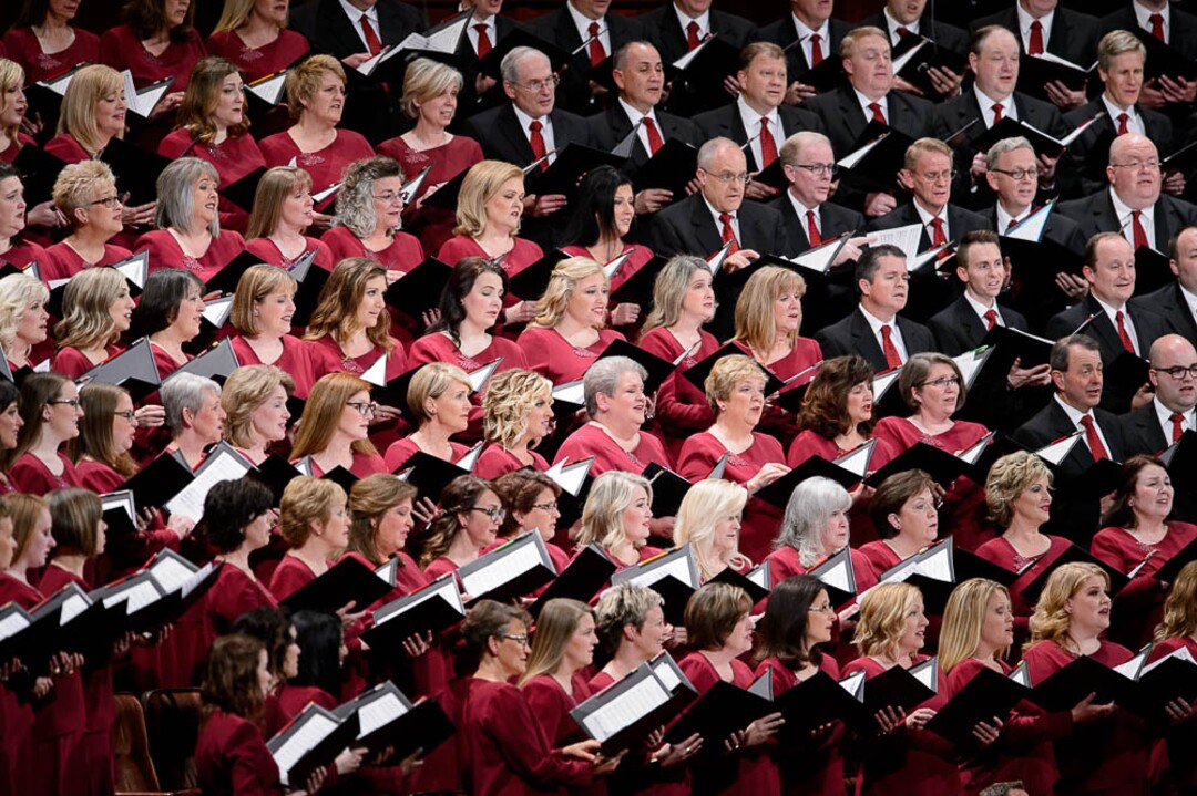 (Trent Nelson  |  The Salt Lake Tribune)  The Tabernacle Choir at Temple Square during the afternoon session of the189th Annual General Conference of The Church of Jesus Christ of Latter-day Saints in Salt Lake City on Sunday April 7, 2019.