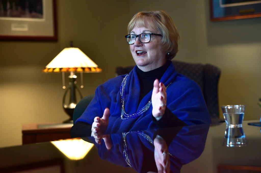 (Scott Sommerdorf   |  The Salt Lake Tribune)   Justice Justice Christine Durham is retiring after 35 years on the Utah Supreme Court. She speaks during an interview, Thursday, November 16, 2017. 