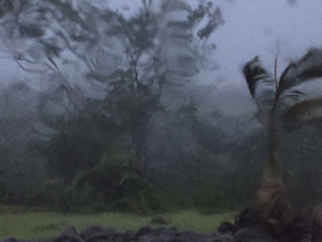(photo courtesy Edgar Cataxinos)  Egdar Cataxinos' property in Puerto Rico during Hurricane Maria.