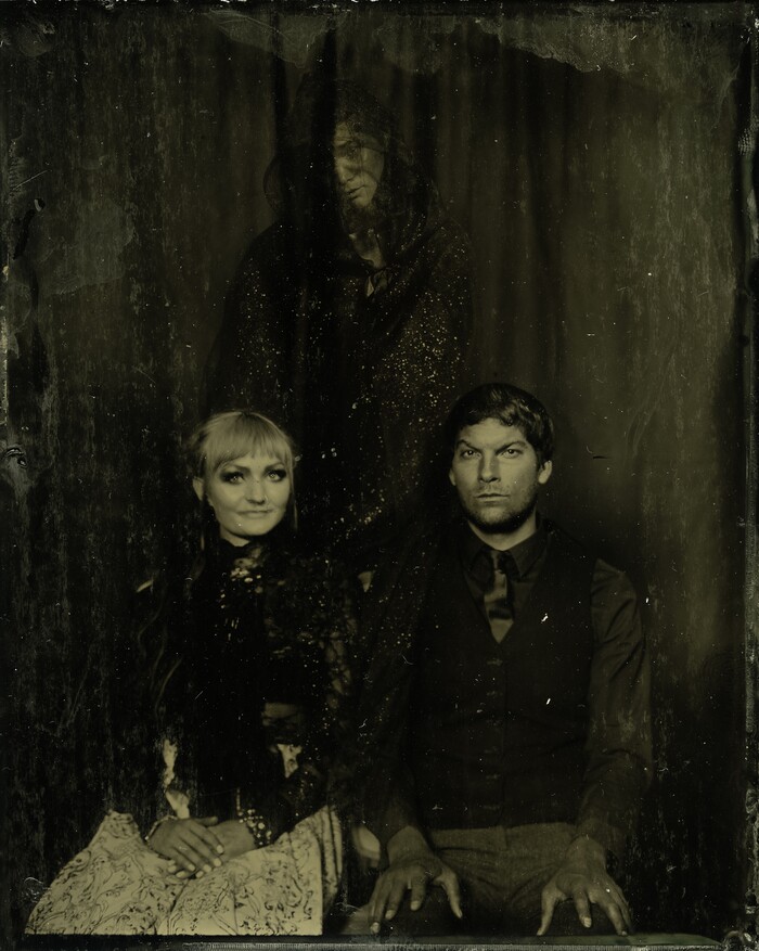 (Courtesy photo) The 12th edition of An October Evening celebrates ghosts through film, fashion, music and dance, all in an expanded two evenings Oct. 20-21 at the Masonic Temple in Salt Lake City. Pictured, event organizers Andrea Hansen and Stephen Simmons.