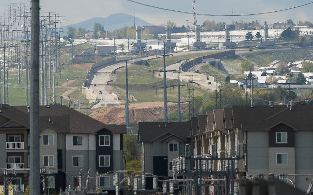 (Francisco Kjolseth  |  The Salt Lake Tribune)  The Mountain View Corridor, pictured in the distance, will soon be extended North from 4100 South to S.R. 201. The Utah Department of Transportation announced its top road projects for the year on Wed. May 1, 2019, with the $335 million project at the top of the list, linking Salt Lake County drivers by connecting the north-south highway to an existing freeway. 
