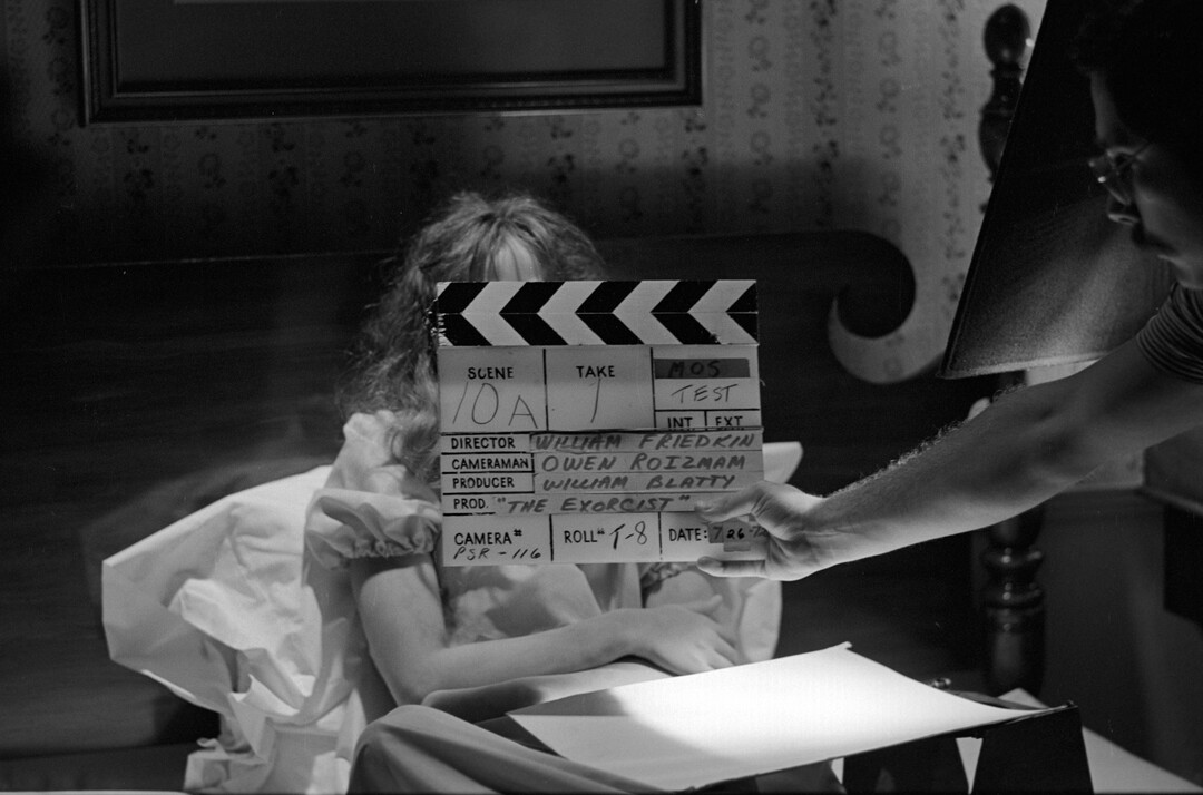 (Courtesy of Sundance Institute) A moment from the set of "The Exorcist," seen in "Leap of Faith: William Friedkin on 'The Exorcist,'" directed by Alexandre O. Philippe, an official selection of the Special Events program at the 2020 Sundance Film Festival.