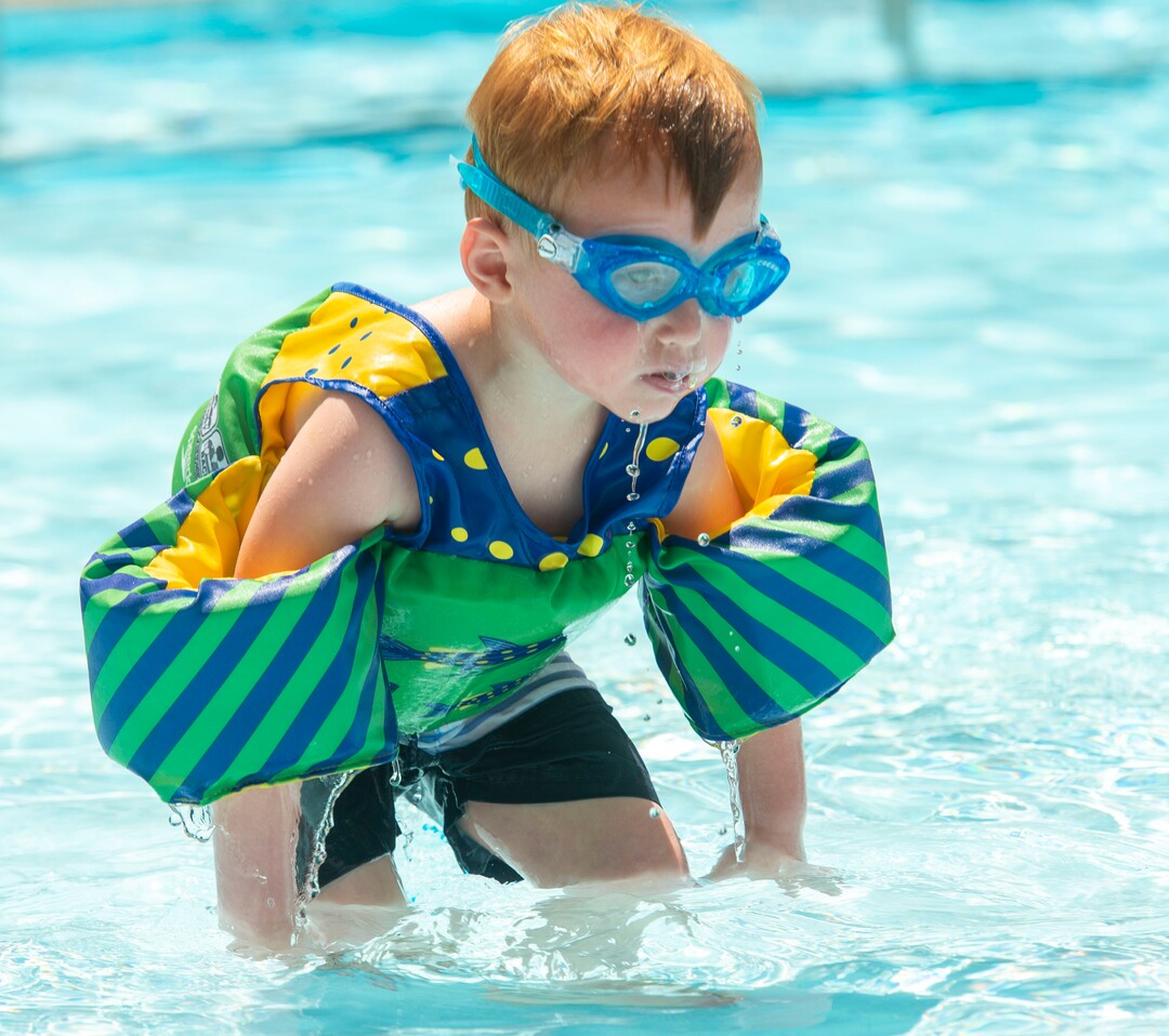 (Rick Egan  |  The Salt Lake Tribune)    Three-year-old Nathan Miles, swims at the Jewish Community Center.  Miles nearly died in an accidental drowning incident in his grandmotherÕs pool.  Friday May 31, 2019