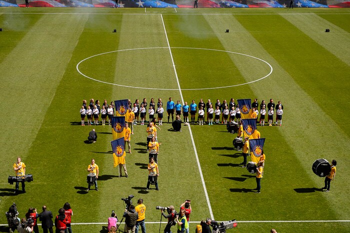 (Trent Nelson | The Salt Lake Tribune)  
Utah Royals FC hosts the Chicago Red Stars, at Rio Tinto Stadium in Sandy, Saturday April 14, 2018.