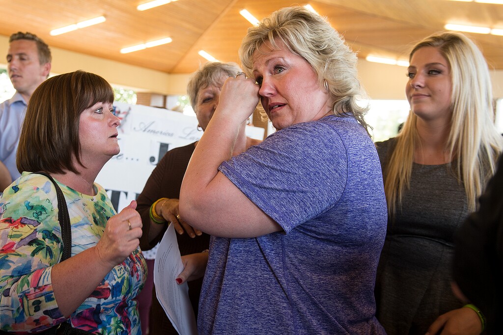 (Leah Hogsten  |  The Salt Lake Tribune)  Kelly Perry tries to comfort her sister-in-law, Laurie Holt, who fears for the life of her son Josh Holt, who has spent a year in a Venezuelan prison and is now severely injured after a fall. Holt, a former missionary with The Church of Jesus Christ of Latter-day Saints and a Riverton native, was arrested on June 30, 2016. He had traveled to Venezuela to marry Thamara Caleno, a fellow Mormon he'd met online last January while looking for someone to practice Spanish with.