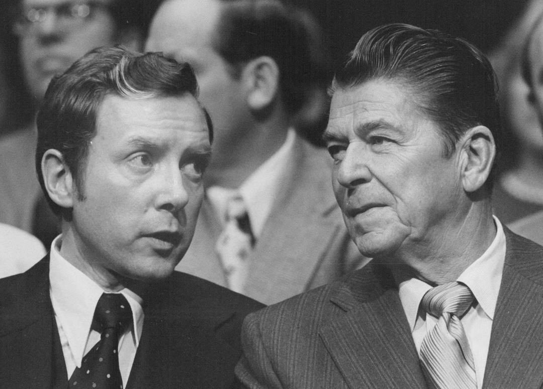 (The Salt Lake Tribune) Ronald Reagan and Orrin Hatch in 1976.