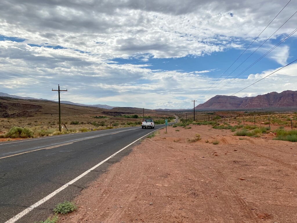 (Mark Eddington | The Salt Lake Tribune) Traffic volumes on Old Highway 91 averaged 2,100 cars per day during 2019, the most recent numbers available. That’s over three times the 660 cars per day in 2016.