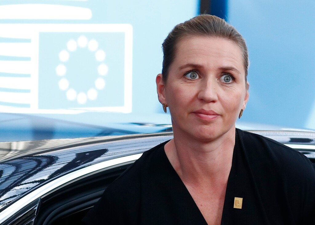 Danish Prime Minister Mette Frederiksen arrives for an EU summit in Brussels, Sunday, June 30, 2019. (Francois Lenoir, Pool Photo via AP)