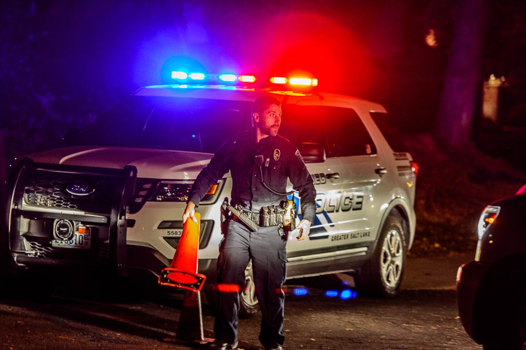 (Trent Nelson | The Salt Lake Tribune)  Police in Holladay, Saturday, Nov. 4, 2017.