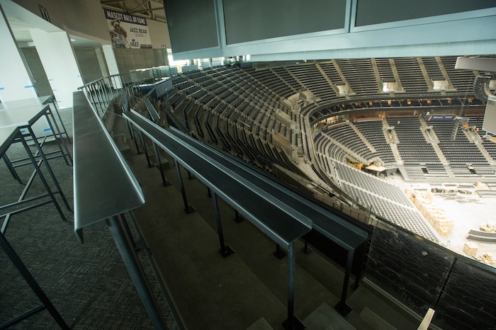 (Rick Egan  |  The Salt Lake Tribune)  New standing area, in the Vivint Smart Home Arena from the upper level. Friday, September 15, 2017.


