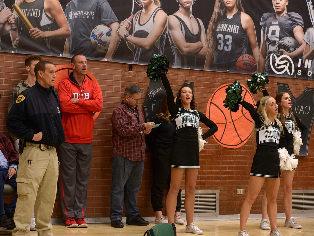 (Leah Hogsten  |  The Salt Lake Tribune) University of  Utah basketball team head coach Larry Krystkowiak watches play. Olympus High point guard Rylan Jones, one of the top-rated players in the class of 2019, has committed to the University of Utah this fall.  Olympus High School defeated Highland High School 86-54 during their basketball game, Tuesday, February 6, 2018.