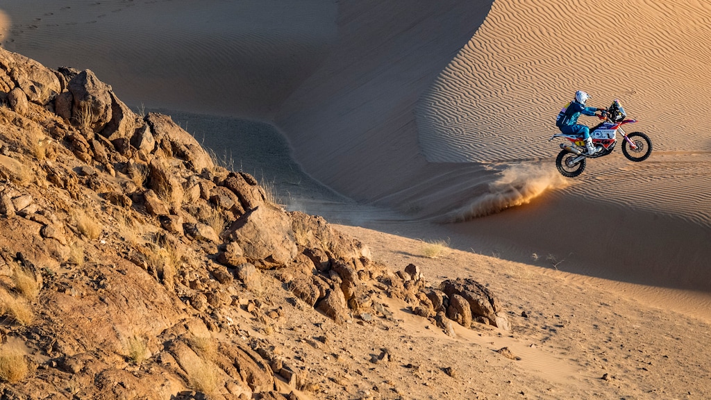 (Photo courtesy of Ishaan Bhataiya/BAS Trucks Dakar Racing Team)
Skyler Howes of St. George races through the dunes of Saudi Arabia during an early stage of the Dakar Rally in January 2021. Howes took the overall lead on Stage 3 and is believed to be one of the first privateers to lead the standings in more than 30 years.