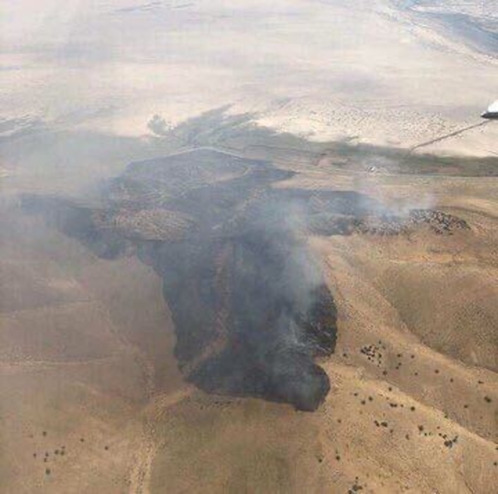 (Photo courtesy of Utah Division of Forestry, Fire and State Lands Air Attack) The Messix Fire burns in Box Elder County on Sunday, June 26, 2020, about 70 miles northwest of Salt Lake City.