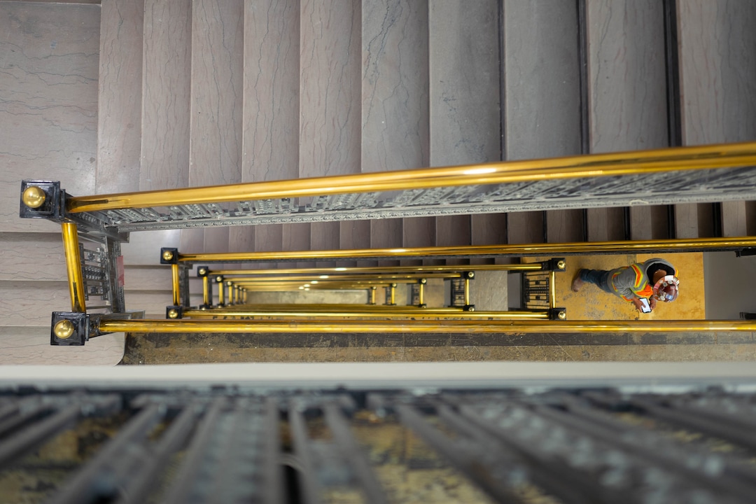 (Trent Nelson  |  The Salt Lake Tribune) 
A staircase in the Kearns Building in Salt Lake City on Wednesday, Nov. 20, 2019. Hines, the global real estate firm that owns the Kearns Building, has launched a $25 million renovation of the 108-year-old building at 136 South Main Street.