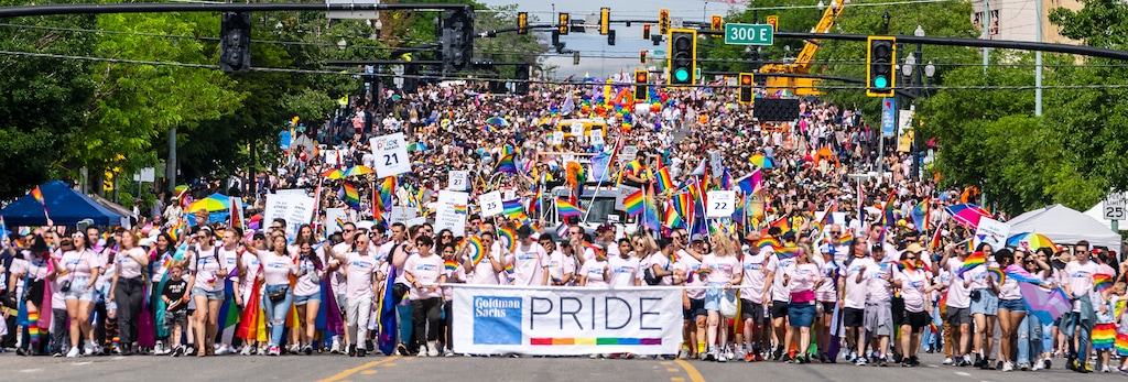 (Leah Hogsten | The Salt Lake Tribune) Thousands participate in the Utah Pride Parade in Salt Lake City on Sunday, June 5, 2022, the first in three years.