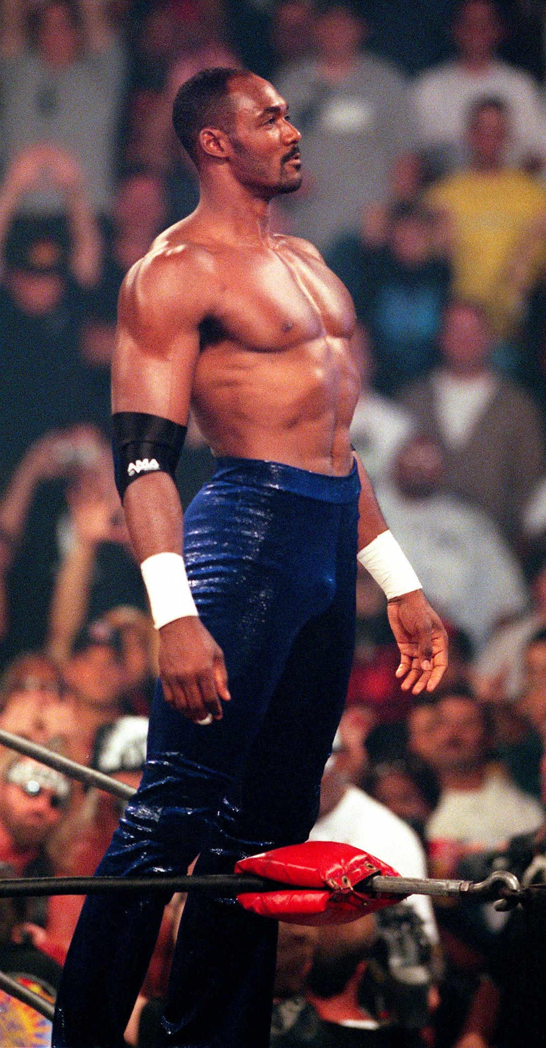 (Trent Nelson | The Salt Lake Tribune)  Karl Malone at WCW's Bash at the Beach in San Diego. July 12, 1998.